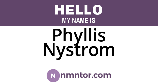 Phyllis Nystrom