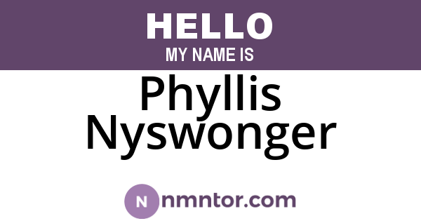 Phyllis Nyswonger