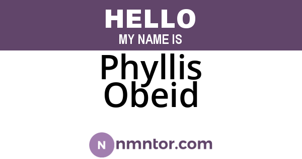 Phyllis Obeid