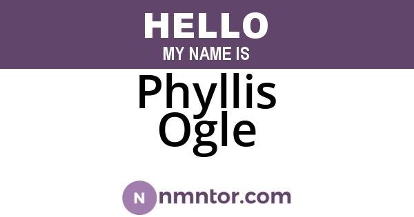 Phyllis Ogle