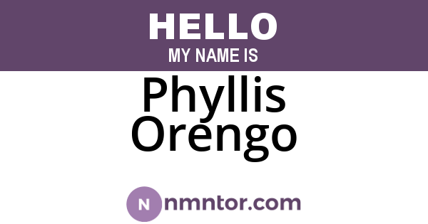 Phyllis Orengo