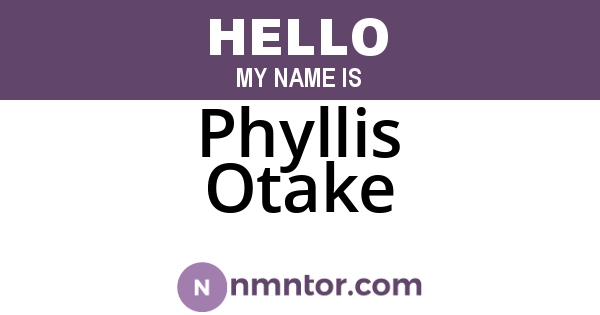 Phyllis Otake