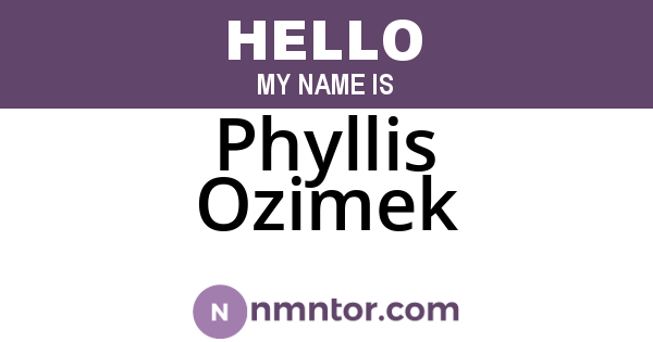 Phyllis Ozimek