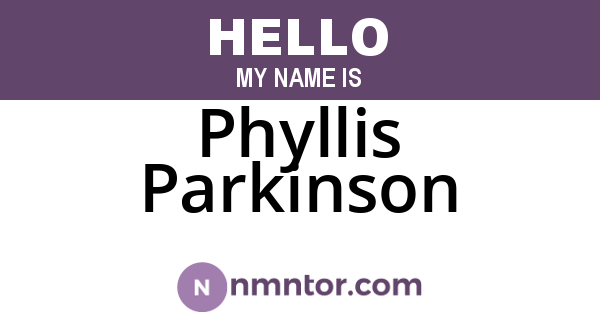 Phyllis Parkinson