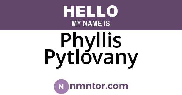 Phyllis Pytlovany