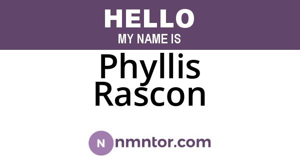 Phyllis Rascon