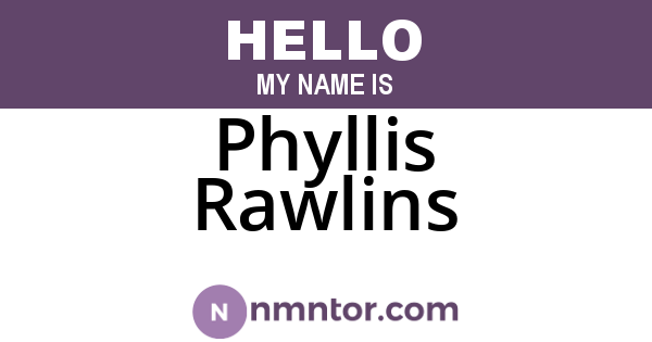 Phyllis Rawlins