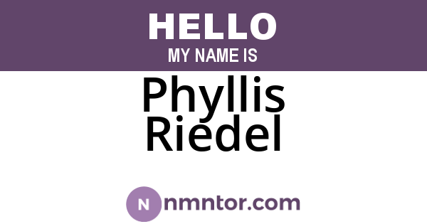 Phyllis Riedel