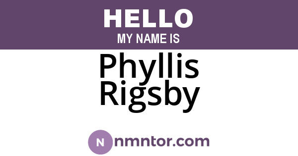 Phyllis Rigsby