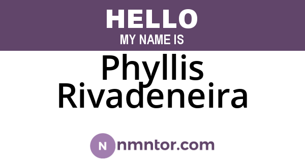 Phyllis Rivadeneira