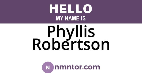 Phyllis Robertson