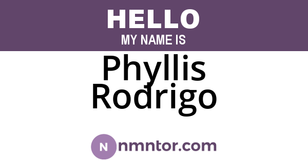 Phyllis Rodrigo