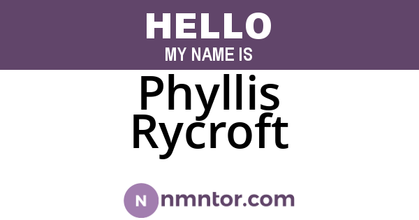 Phyllis Rycroft