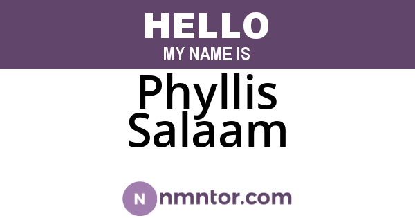 Phyllis Salaam