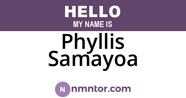 Phyllis Samayoa