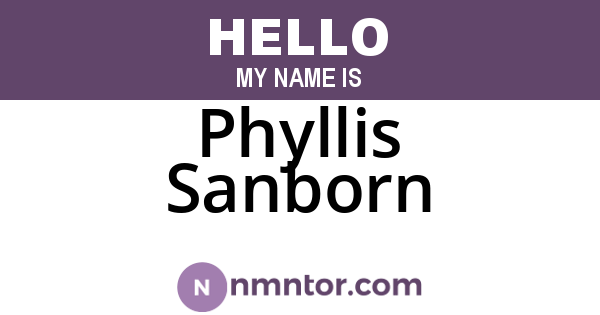 Phyllis Sanborn