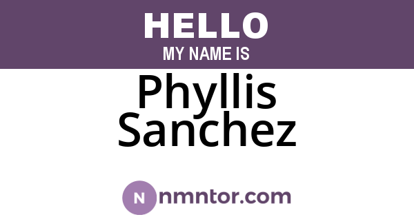 Phyllis Sanchez