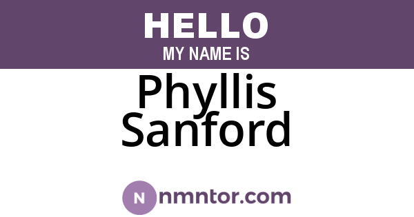 Phyllis Sanford