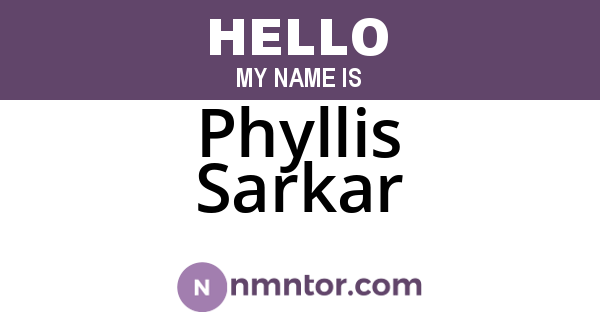 Phyllis Sarkar