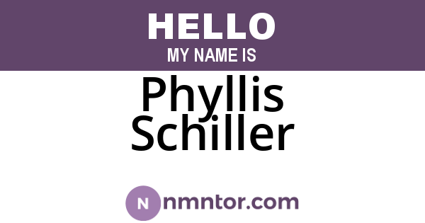 Phyllis Schiller