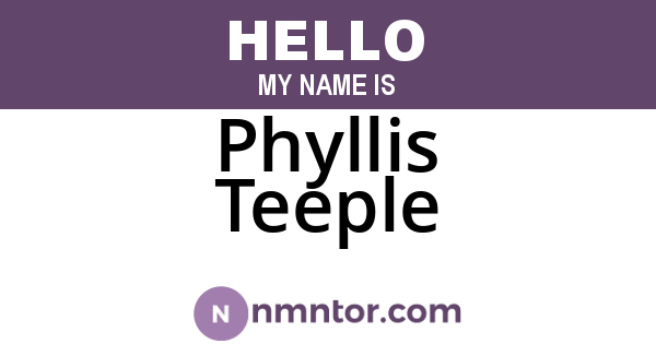 Phyllis Teeple