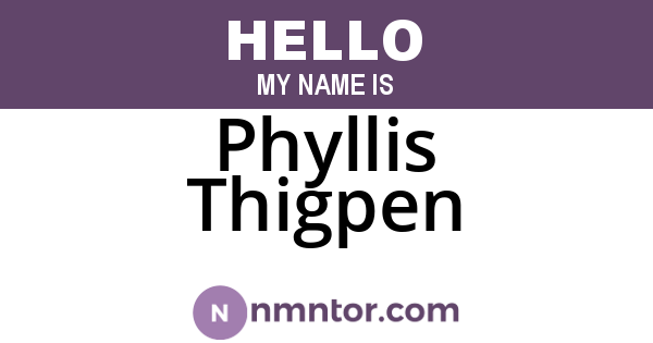 Phyllis Thigpen