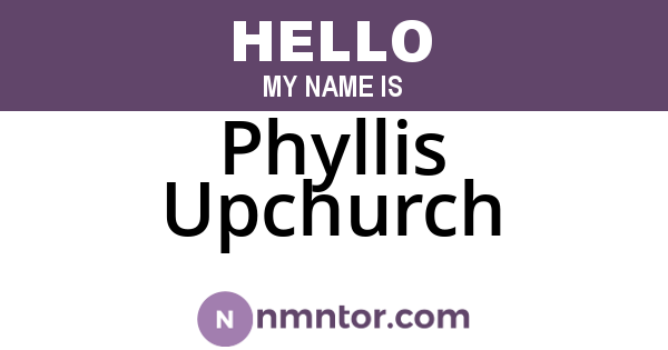Phyllis Upchurch