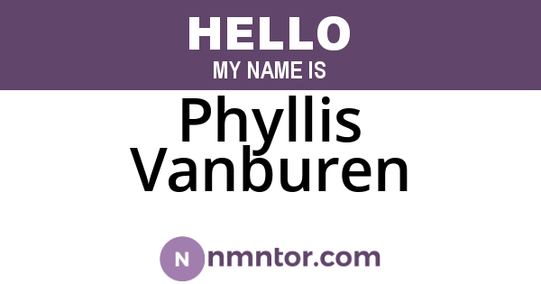 Phyllis Vanburen