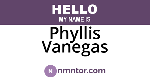Phyllis Vanegas