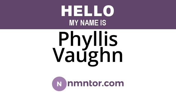 Phyllis Vaughn