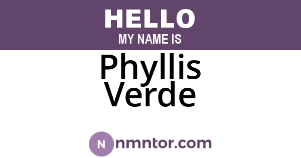 Phyllis Verde