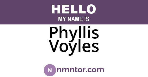 Phyllis Voyles