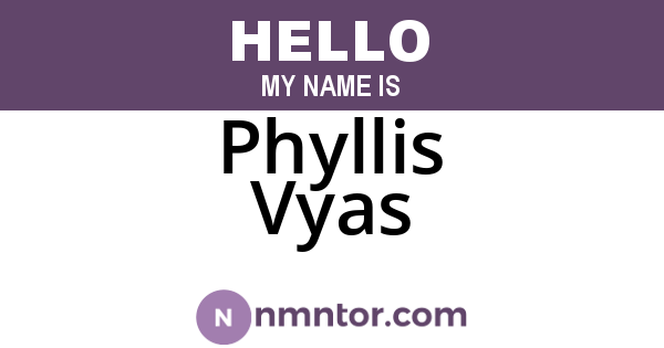Phyllis Vyas