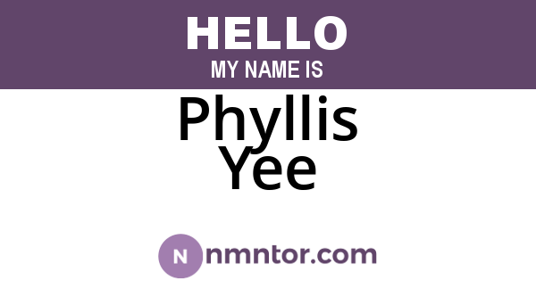 Phyllis Yee
