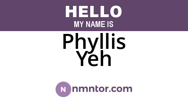 Phyllis Yeh