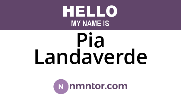 Pia Landaverde