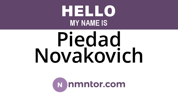 Piedad Novakovich