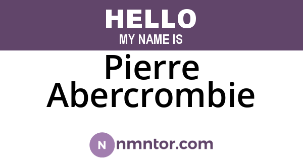 Pierre Abercrombie