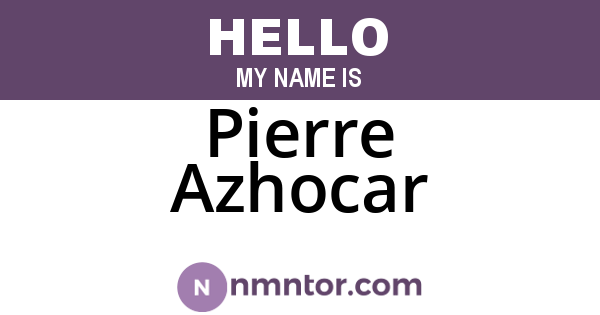 Pierre Azhocar