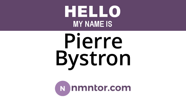 Pierre Bystron