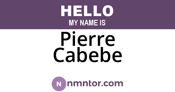 Pierre Cabebe