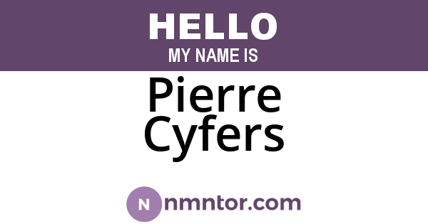 Pierre Cyfers