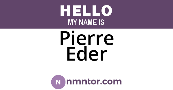 Pierre Eder