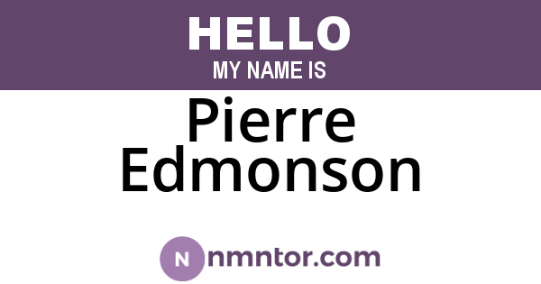 Pierre Edmonson