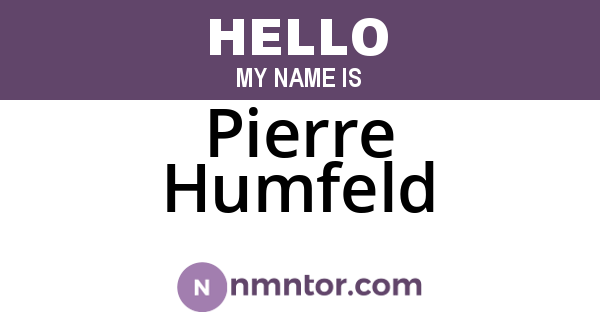 Pierre Humfeld