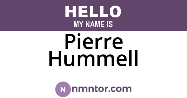 Pierre Hummell