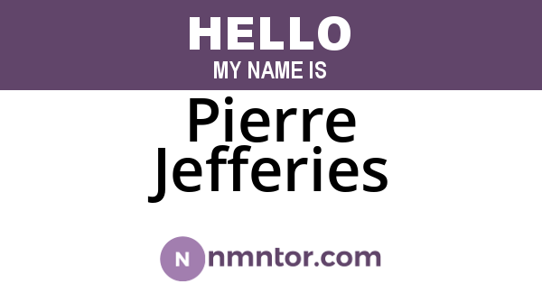 Pierre Jefferies