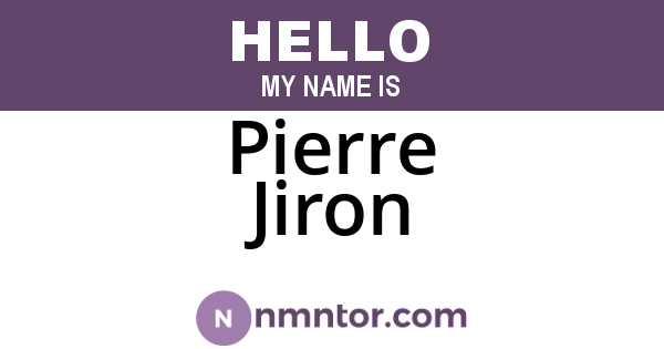 Pierre Jiron