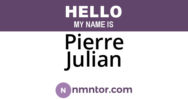 Pierre Julian