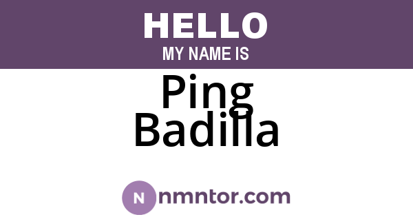 Ping Badilla